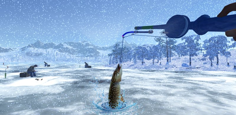 Ice fishing demo in United Kigdom